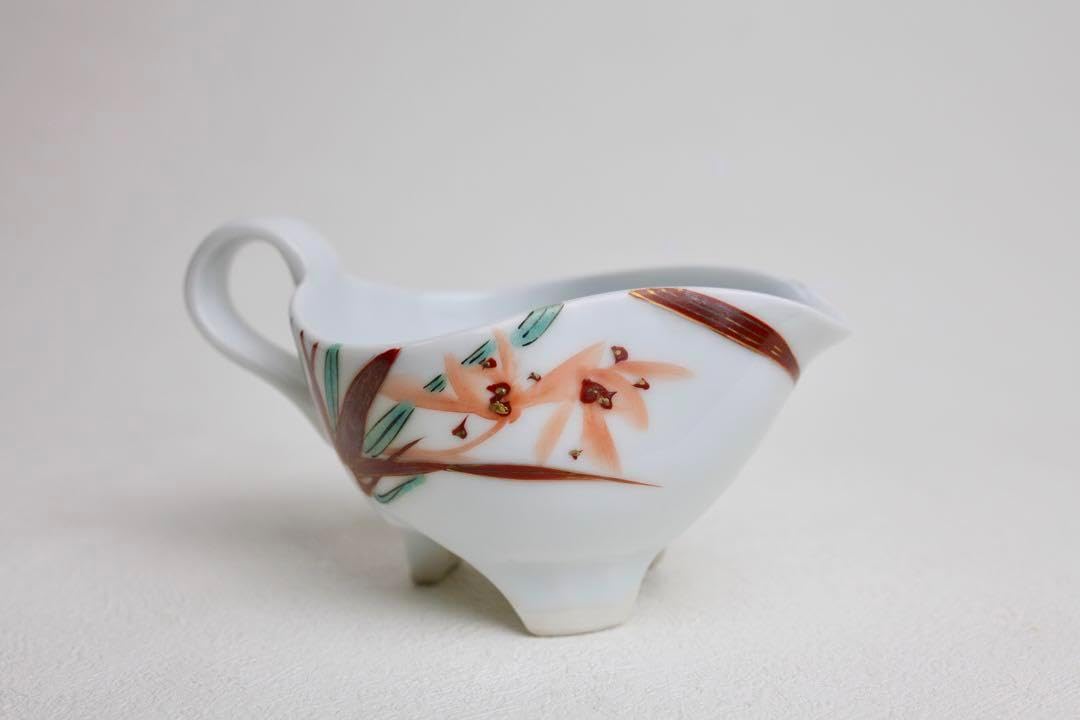 清水 六兵衛？ 面取　蘭絵　急須 煎茶道具 清水 六兵衛？ 面取 蘭絵 急須 煎茶道具 清水 六兵衛？ 面取 蘭